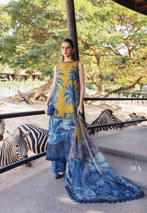 Maria B mprint yellow blue lawn 2026