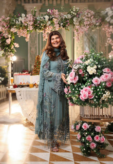 Maria B chiffon sky wedding edition