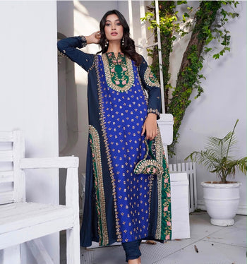 Maria Basit blue wedding edition
