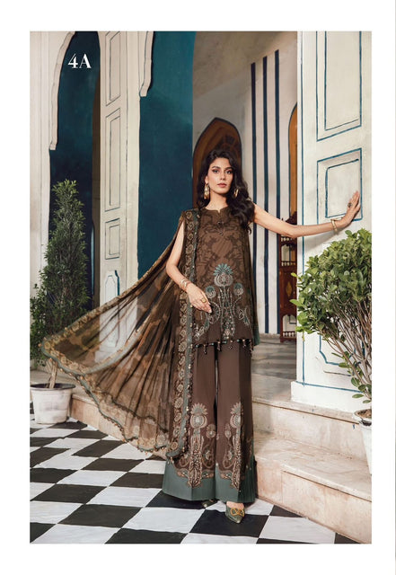 Maria B mprint brown winter collection