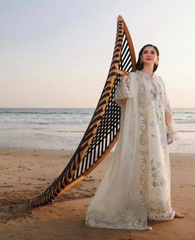 Qalamqar ivory multi lawn 2026