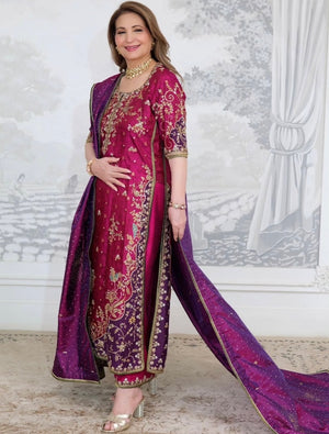 Farah talib aziz shocking purple wedding edition