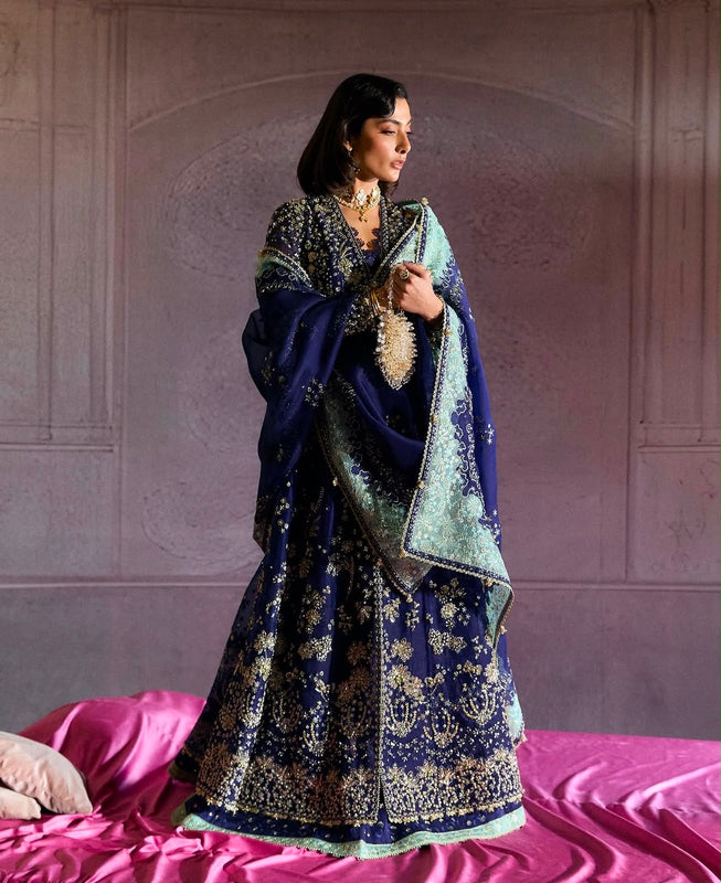 Suffusebysanayasir blue bridal edition chiffon
