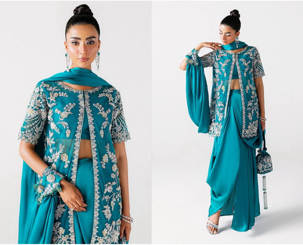 Sara Rohail ashgar sky chiffon bridal collection