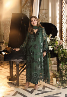 Maria B green chiffon wedding edition