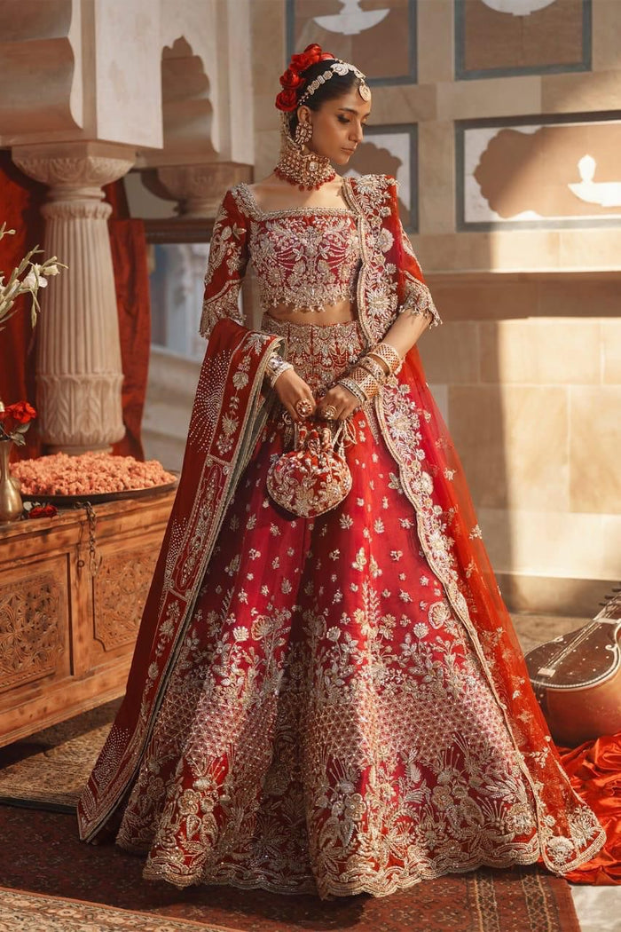 Nayra red bridal chiffon collection