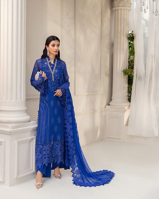 Maria B blue wedding edition chiffon