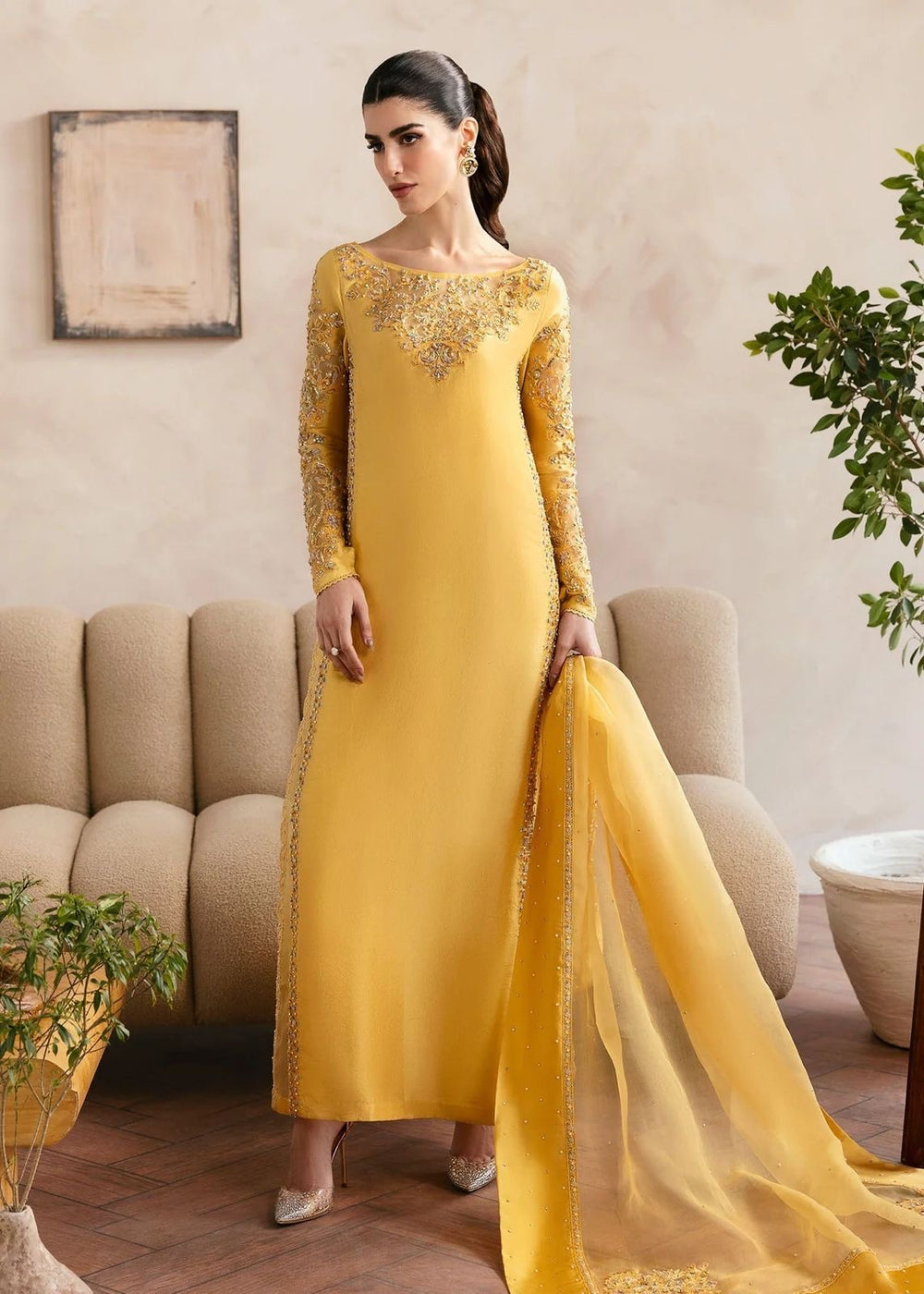 Kanwal Malik yellow wedding edition