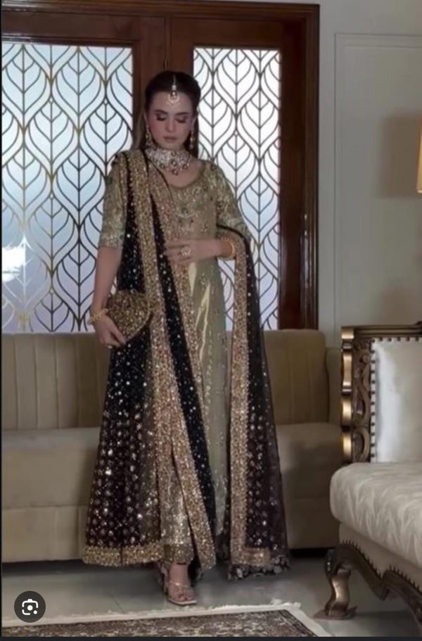 Haris shakeel golden bridal wedding edition