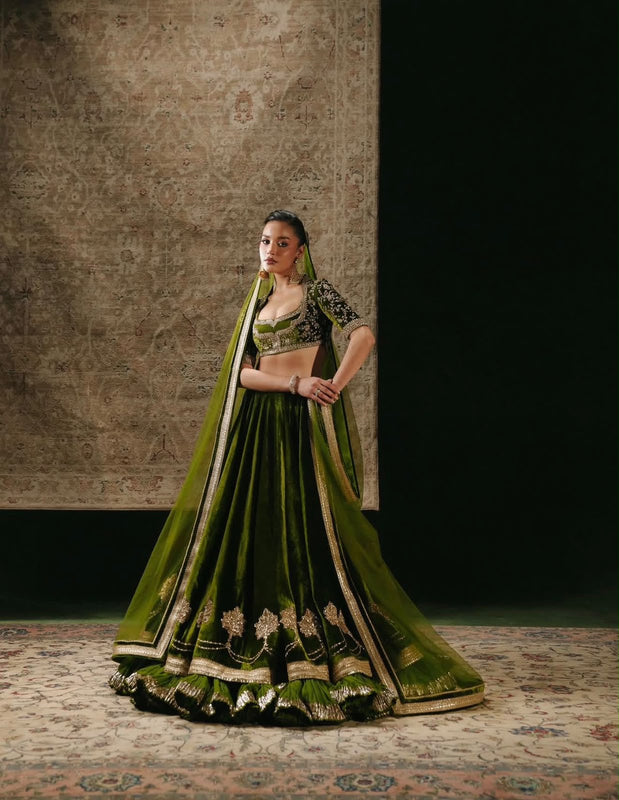 Mihha green chiffon bridal edition