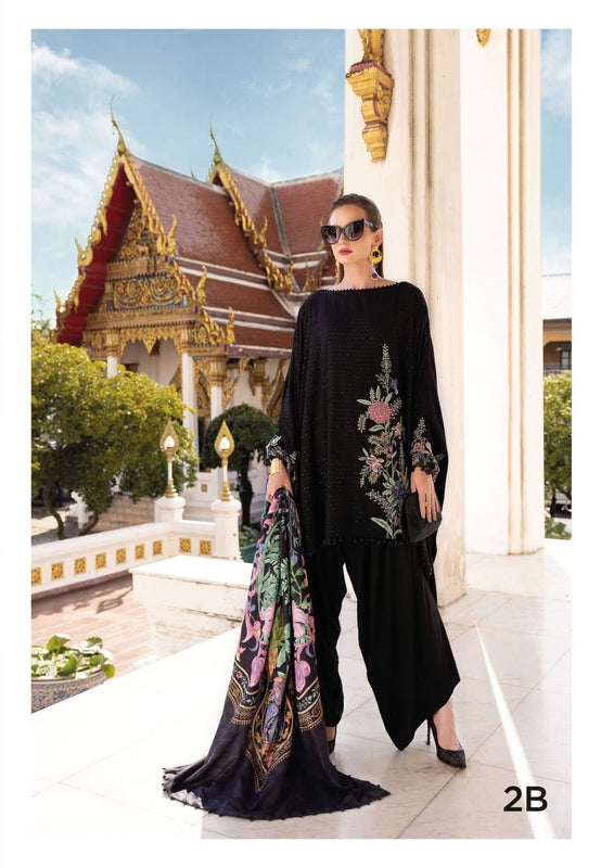 Maria B black multi winter collection