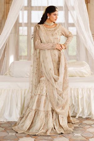 Naqshi ivory chiffon wedding edition