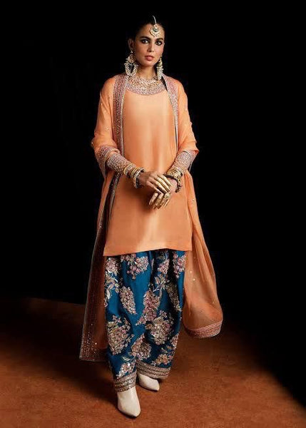 Hussain Rehar orange bridal wedding edition