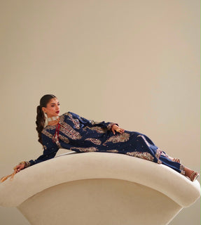 Ethnic blue chiffon wedding edition