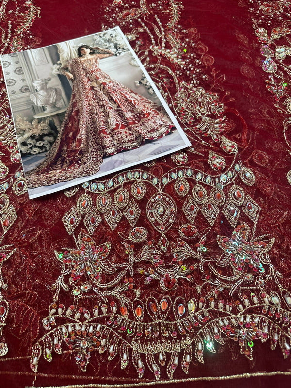 Republic Womenswear red bridal chiffon