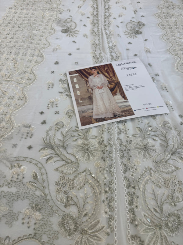 Qalamqar white wedding edition