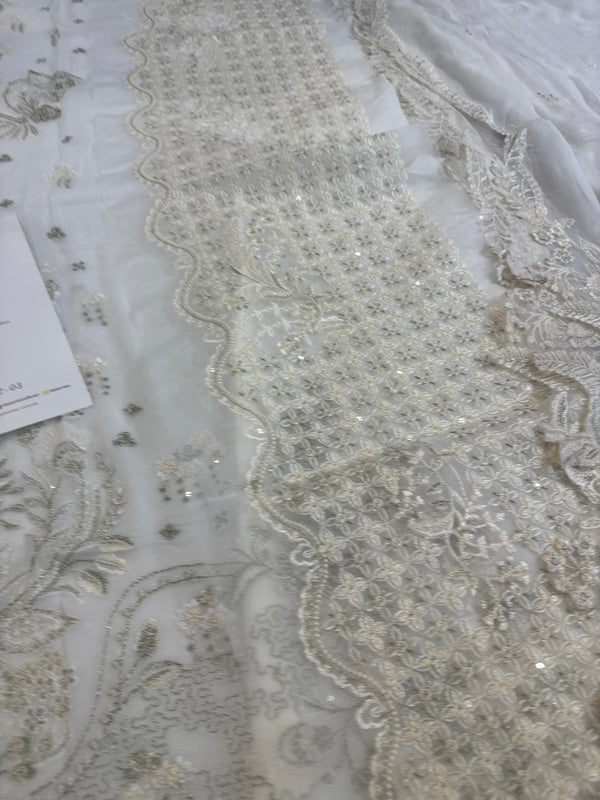 Qalamqar white wedding edition
