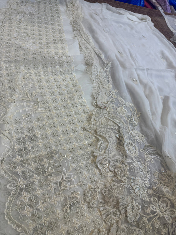 Qalamqar white wedding edition