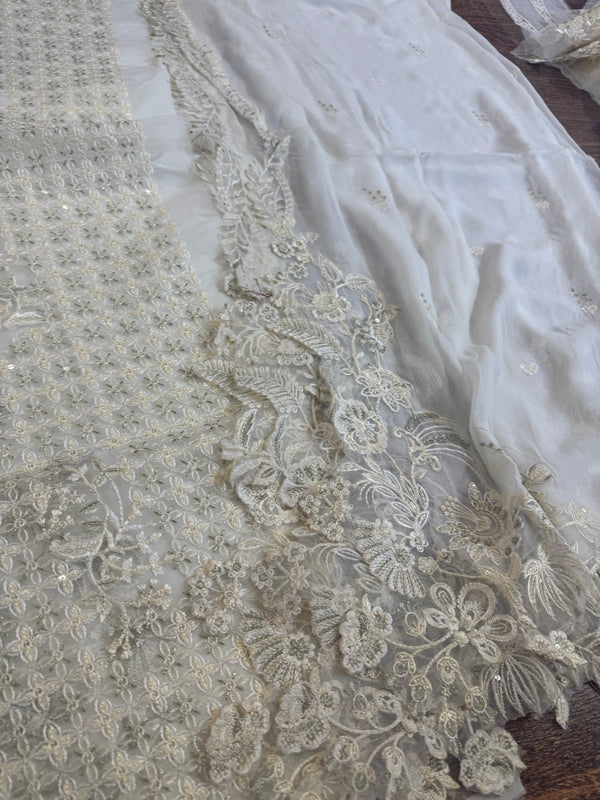 Qalamqar white wedding edition