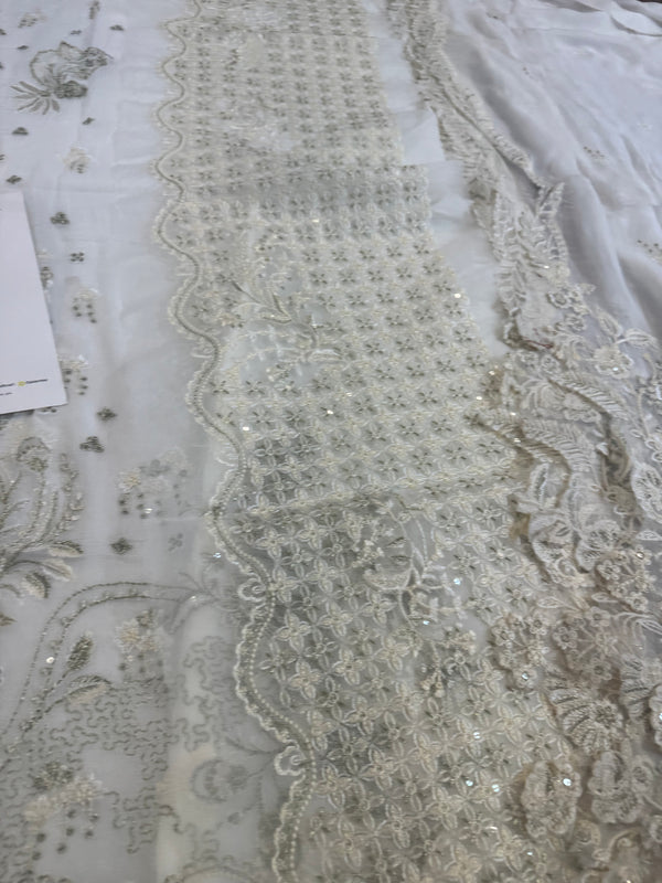 Qalamqar white wedding edition