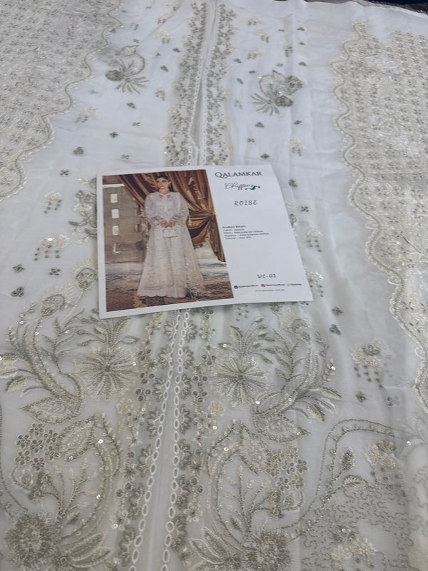 Qalamqar white wedding edition
