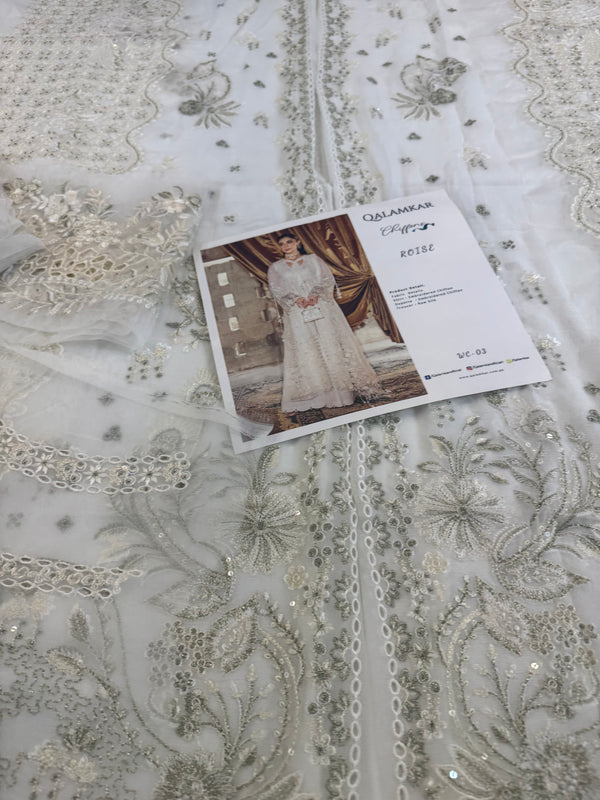 Qalamqar white wedding edition