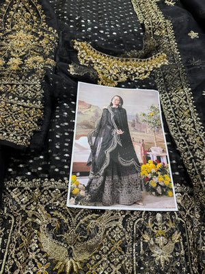 Neeshy black chiffon wedding edition