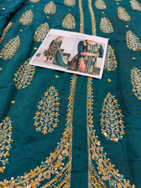 Fahad Hussain green wedding edition