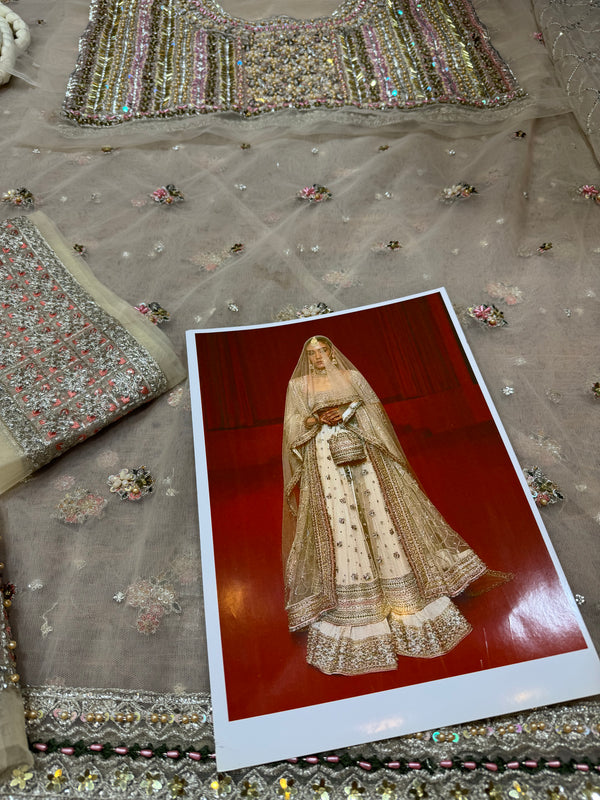 Hussain Rehar white bage bridal