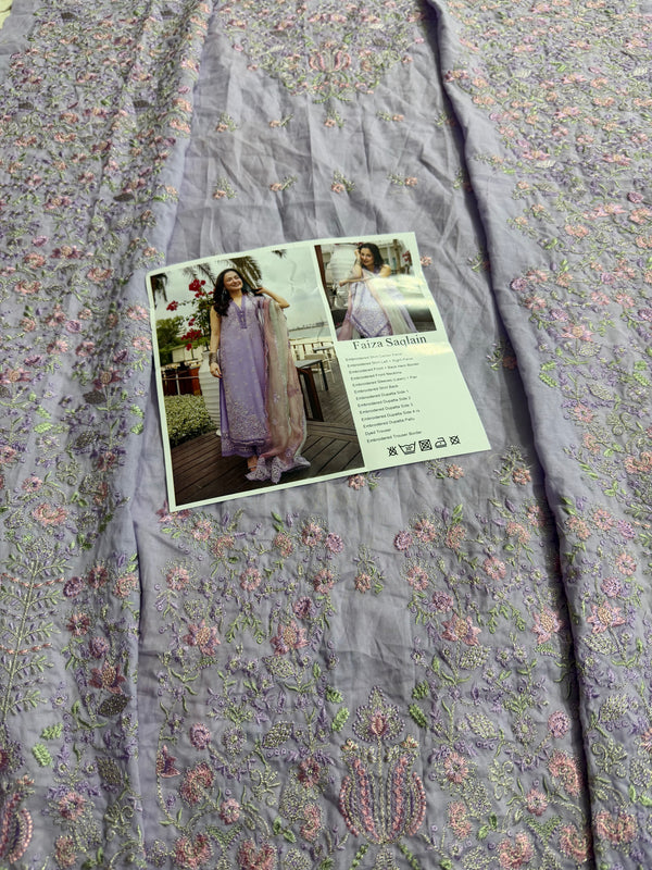 Faiza Saqlain lilac multi lawn 2026