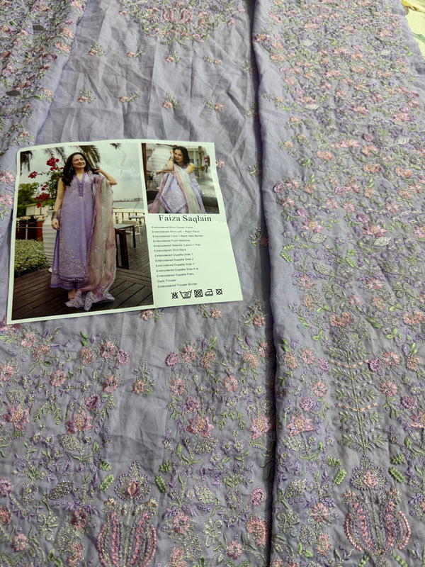 Faiza Saqlain lilac multi lawn 2026