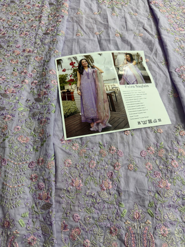 Faiza Saqlain lilac multi lawn 2026
