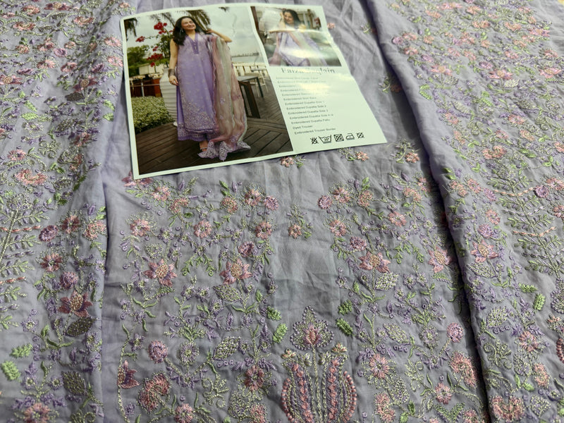 Faiza Saqlain lilac multi lawn 2026