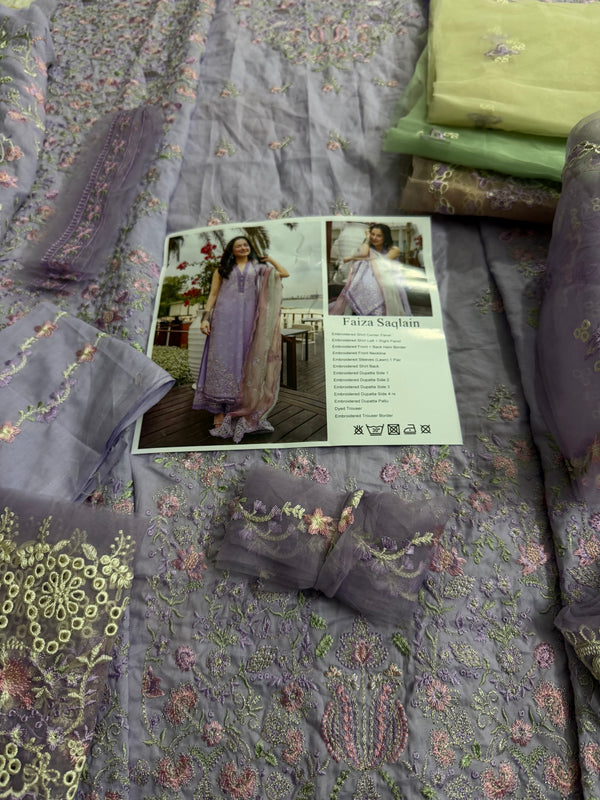 Faiza Saqlain lilac multi lawn 2026