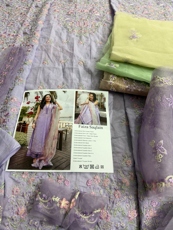 Faiza Saqlain lilac multi lawn 2026