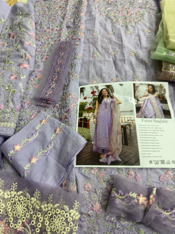 Faiza Saqlain lilac multi lawn 2026