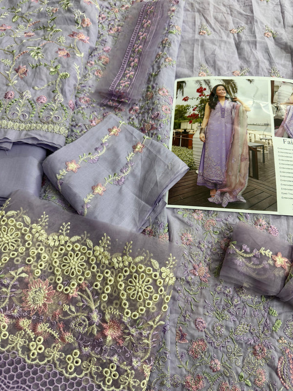 Faiza Saqlain lilac multi lawn 2026