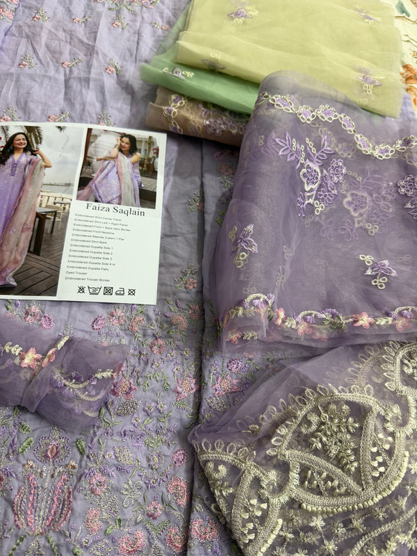 Faiza Saqlain lilac multi lawn 2026