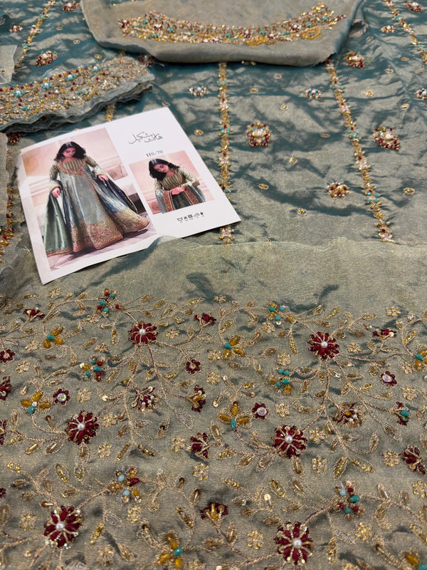 Haris Shakeel mint double shade wedding edition brand haris Shakeel