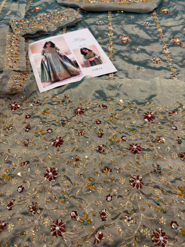 Haris Shakeel mint double shade wedding edition brand haris Shakeel