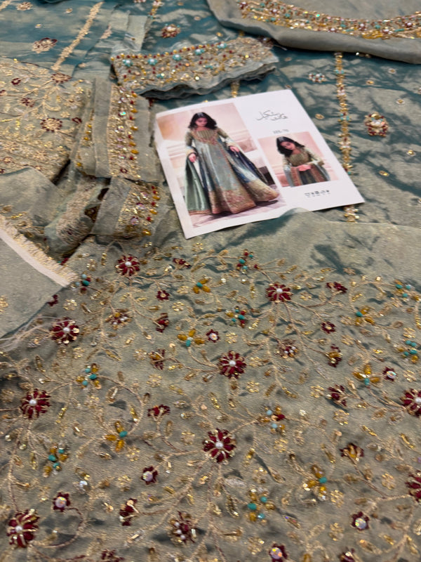 Haris Shakeel mint double shade wedding edition brand haris Shakeel