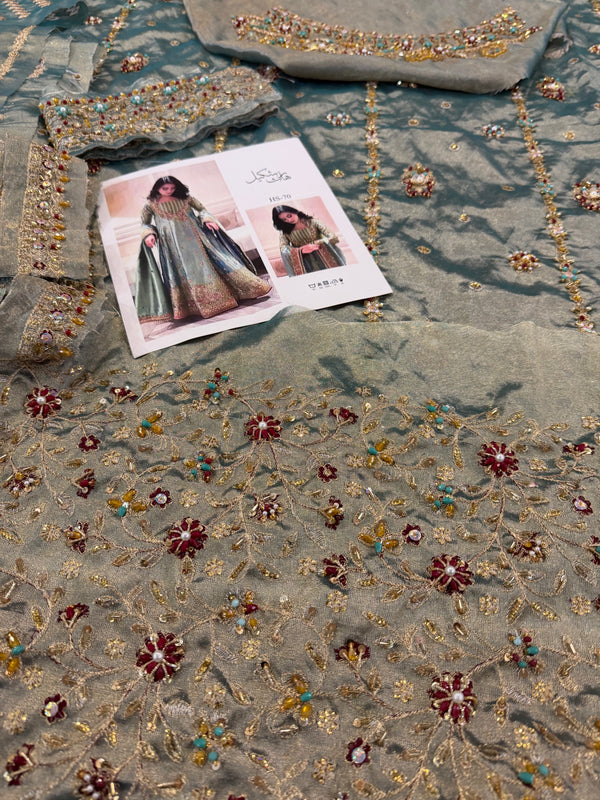 Haris Shakeel mint double shade wedding edition brand haris Shakeel