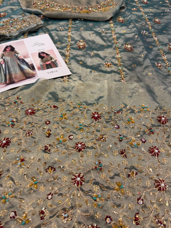 Haris Shakeel mint double shade wedding edition brand haris Shakeel