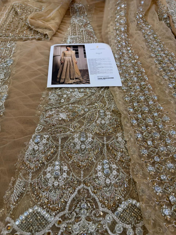 Saira Shakira golden maxy chiffon wedding edition