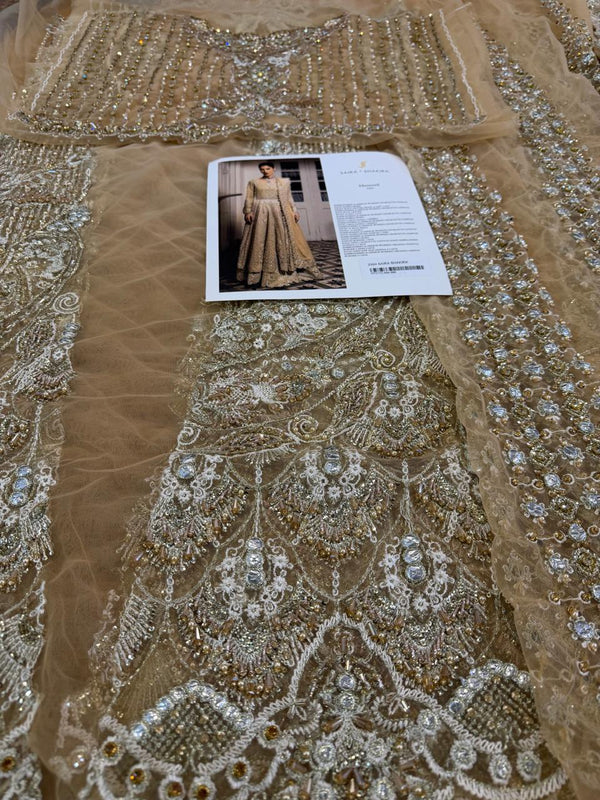Saira Shakira golden maxy chiffon wedding edition
