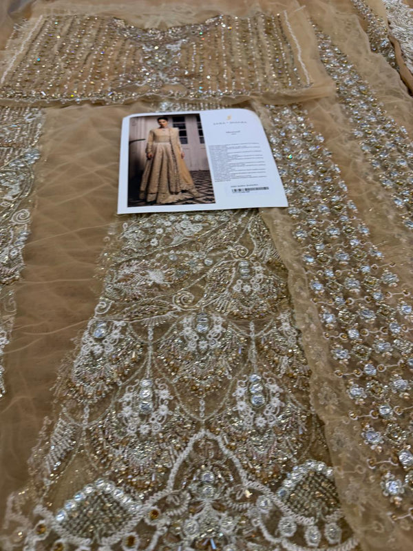 Saira Shakira golden maxy chiffon wedding edition