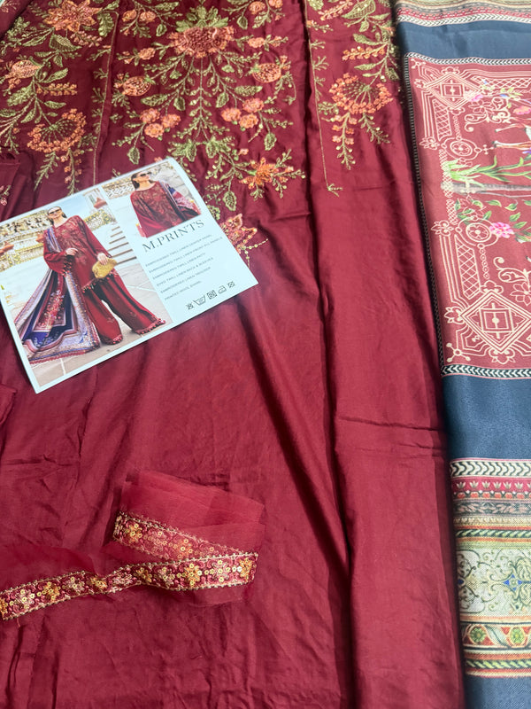 Maria B meron blue winter collection