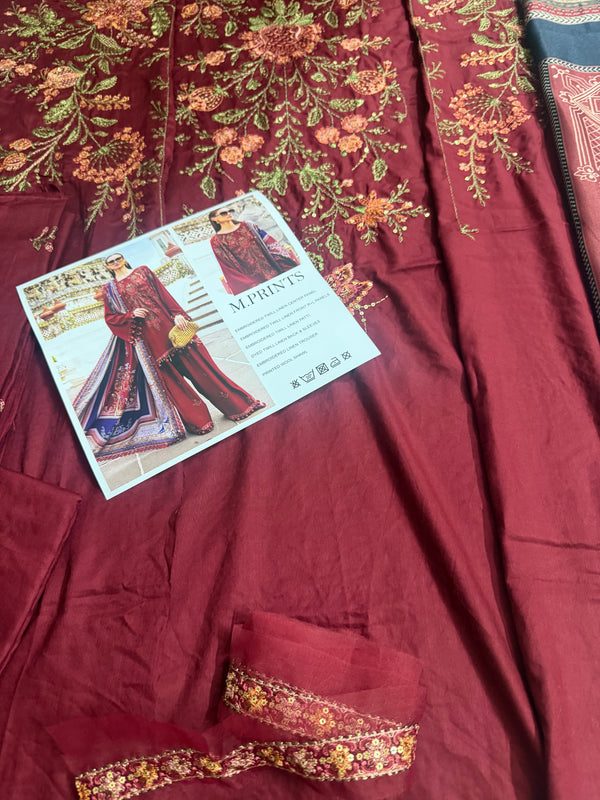 Maria B meron blue winter collection