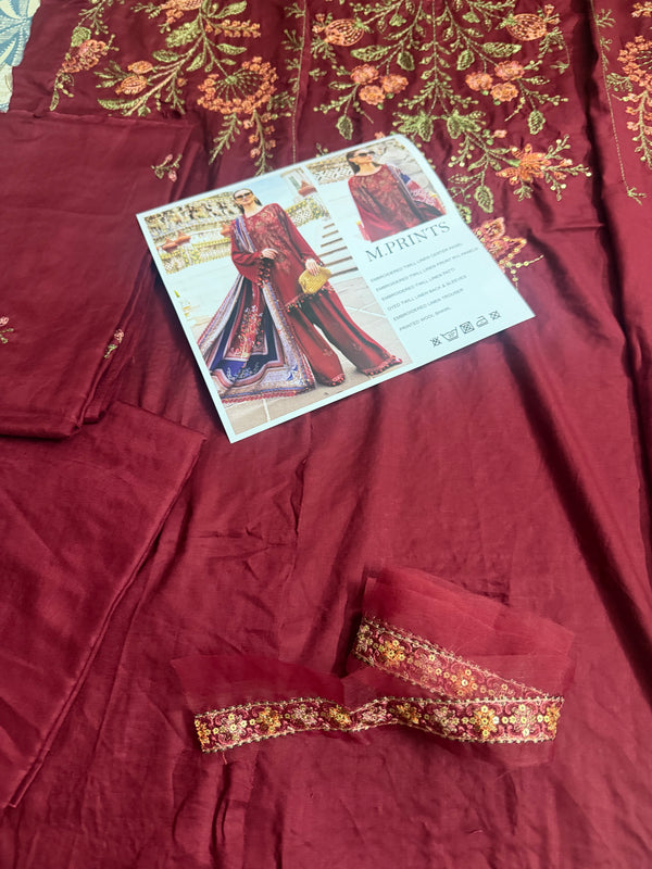 Maria B meron blue winter collection