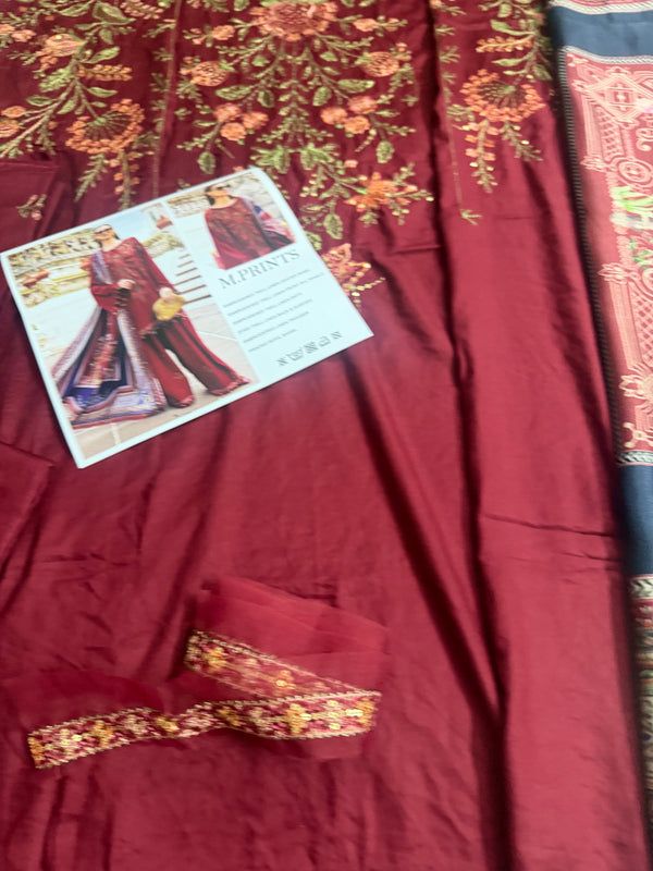 Maria B meron blue winter collection